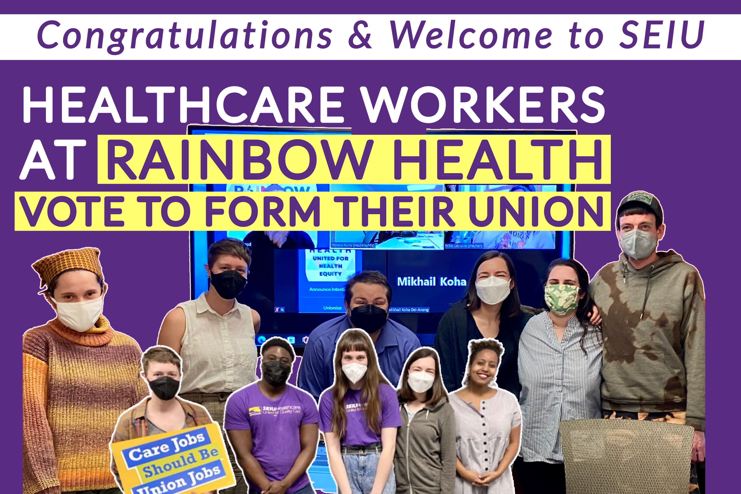 Healthcare Workers at Rainbow Health Vote Overwhelmingly to Form Union with SEIU Healthcare MN & IA 