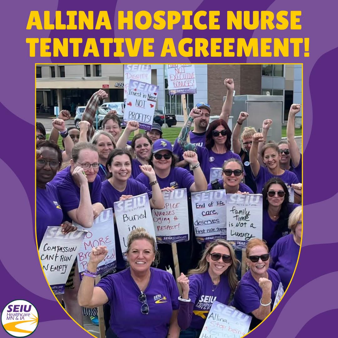 BREAKING: Allina SEIU Hospice Nurses Reach Tentative Agreement for First Union Contract