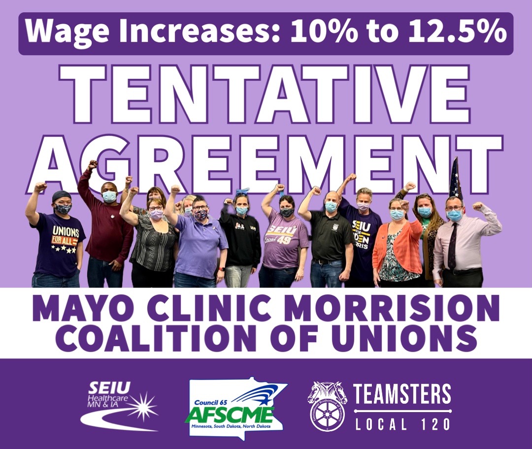 Union Food Service Workers at Mayo Reach Deal With Employer Morrison Healthcare